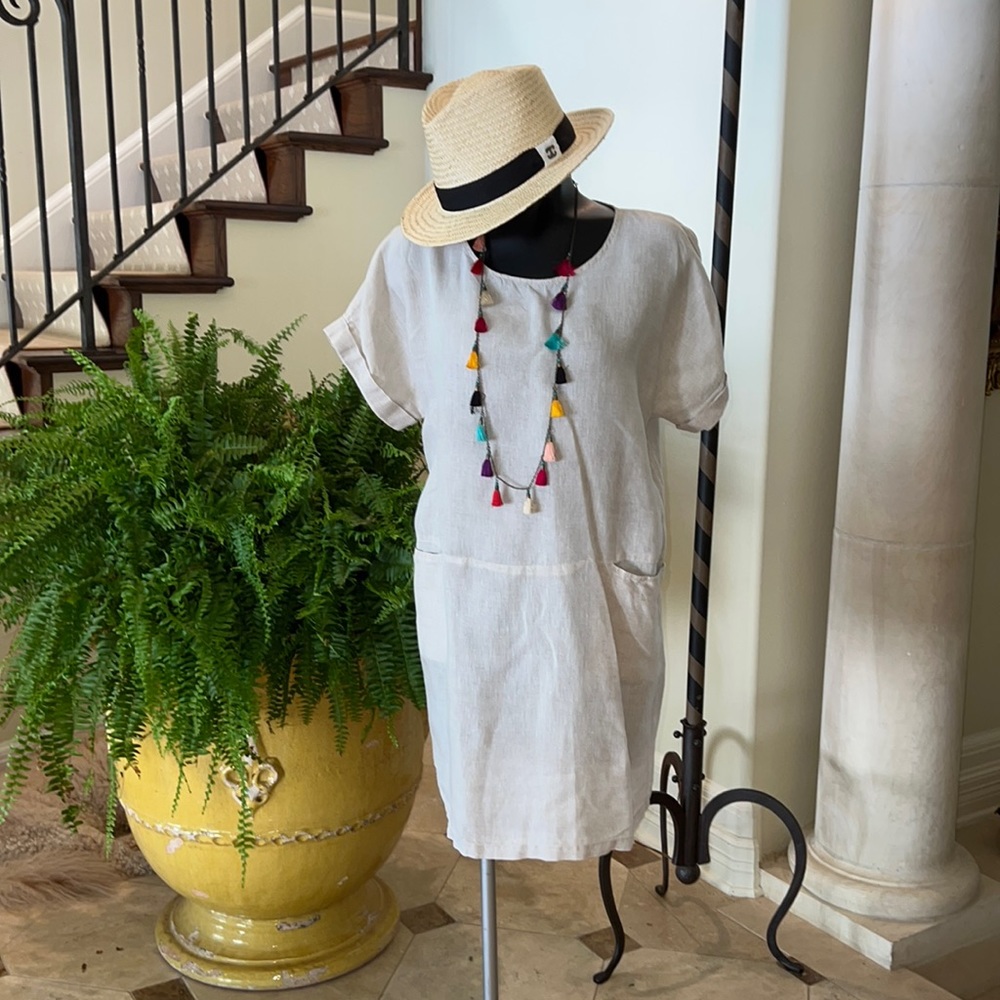 It Is Well LA linen shift dress